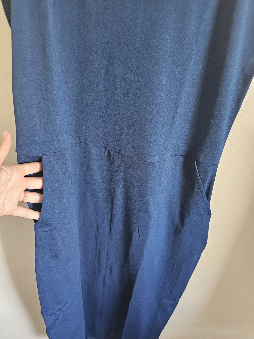Meaneor Women’s Crewneck Dress in Navy Blue - Picture 4 of 7